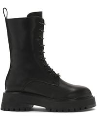 Kazar - Botas Negras Con Caña Alta De Estilo Militar - Lyst