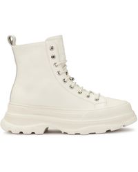 Kazar - Weiße Flache Schnürstiefeletten Für Damen - Lyst