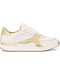 Kazar - Baskets Blanches Avec Insert Doré - Lyst