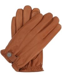 Kazar - Bruine Leren Handschoenen Met Touchscreen Functie - Lyst