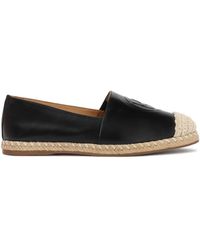 Kazar - Espadrilles Aus Schwarzem Naturleder Mit Jute-Nase Und -Sohle - Lyst