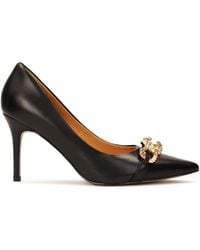 Kazar - Escarpins Classiques À Talons Noirs Décorés D&#039;Une Chaîne Avec Cristaux - Lyst
