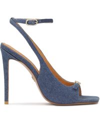 Kazar - Blaue Sandaletten Mit Absatz Aus Denim-Stoff - Lyst