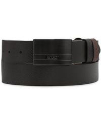 Kazar - Cinturón De Doble Cara Con Estampado De Rayas En Relieve - Lyst