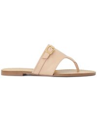Kazar - Flache Flip-Flops Aus Leder - Lyst