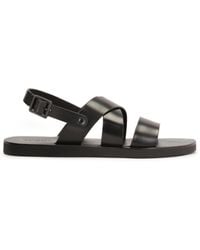 Kazar - Schwarze Leder-Sandalen Mit Schnalle - Lyst