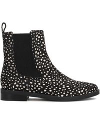Kazar - Schwarze Stiefel &Amp; Chelsea-Boots Mit Weißen Borstenpunkten - Lyst
