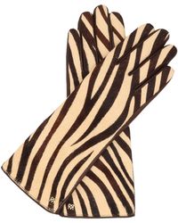 Kazar - Lange Handschuhe Aus Leder Mit Naturhaar-Finish - Lyst