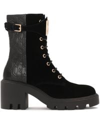 Kazar - Bottes Noires Pour À Talon Épais Et À Crampons - Lyst