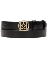 Kazar - Minimalistischer Damengürtel Aus Leder Mit Logoschnalle - Lyst