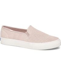keds double decker perf suede gray