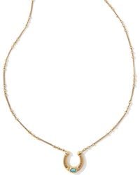 Kendra Scott - Noble Vintage Gold Horseshoe Pendant Necklace - Lyst