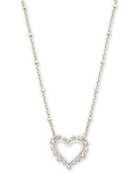 Kendra Scott - Ari Heart Silver Pendant Necklace - Lyst