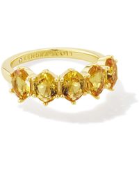 Kendra Scott - Cailin Gold Crystal Band Ring - Lyst