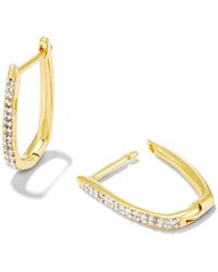 Kendra Scott - Ellen Luxe 18k Gold Vermeil Huggie Earrings - Lyst