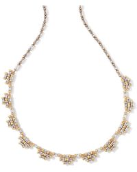 Kendra Scott - Ember Vintage Gold Crystal Strand Necklace - Lyst