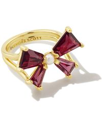 Kendra Scott - Blair Gold Bow Cocktail Ring - Lyst