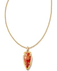 Kendra Scott - Skylar Vintage Gold Short Pendant Necklace - Lyst