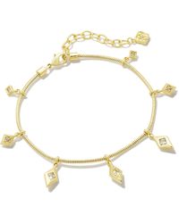 Kendra Scott - Kinsley Gold Delicate Chain Bracelet - Lyst