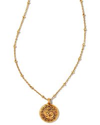 Kendra Scott Om Coin Pendant Necklace - Metallic