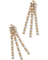Kendra Scott - Ember Vintage Gold Crystal Statement Earrings - Lyst