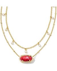 Kendra Scott - Elisa Gold Pearl Multi Strand Necklace - Lyst