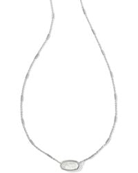 Kendra Scott - Framed Silver Elisa Pendant Necklace - Lyst