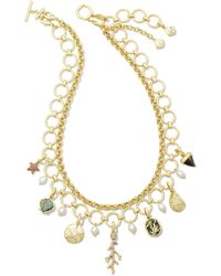 Kendra Scott - Brynne Convertible Gold Shell Charm Necklace - Lyst