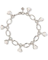 Kendra Scott - Ashton Silver Pearl Chain Bracelet - Lyst