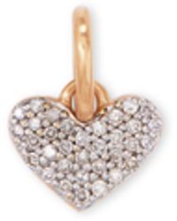 Kendra Scott - Ari 18k Rose Gold Vermeil Pave Heart Charm - Lyst