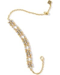 Kendra Scott - Ember Vintage Gold Delicate Chain Bracelet - Lyst