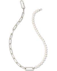 Kendra Scott - Ashton Silver Half Chain Necklace - Lyst