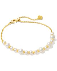 Kendra Scott - Jovie Gold Beaded Delicate Chain Bracelet - Lyst