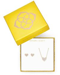 Kendra Scott Ari Heart Necklace & Earrings Gift Set - Yellow