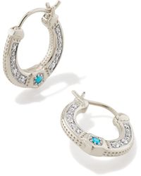 Kendra Scott - Noble 14k White Gold Huggie Earrings - Lyst