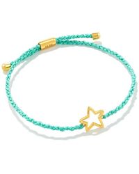Kendra Scott Open Star 18k Gold Vermeil Corded Bracelet - Blue