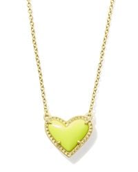 Kendra Scott - Ari Heart Gold Short Pendant Necklace - Lyst