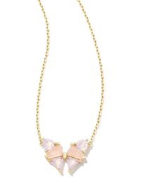 Kendra Scott - Blair Gold Butterfly Pendant Necklace - Lyst