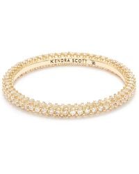 Kendra Scott - Remi 14k Yellow Gold Band Ring In White Diamonds - Lyst