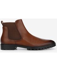 Kenneth Cole Leather Rhode Lug Boot in Black for Men | Lyst