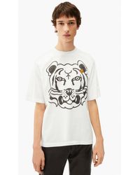 KENZO Cotton K-tiger Loose T-shirt in Black for Men - Lyst