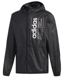 adidas - Neo Alphabet Printing Training Sports Hooded Jacket - Lyst