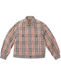 Supreme - X Burberry Denim Trucker Jacket - Lyst