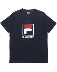Fila - Alphabet Logo Printing Round Neck Casual Short Sleeve - Lyst