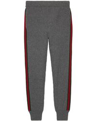 Gucci - Wool Cashmere Pants With Web - Lyst