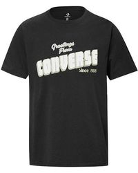 Converse - Loose Alphabet Printing Short Sleeve Casual - Lyst