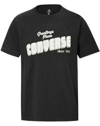 Converse - Loose Alphabet Printing Short Sleeve Casual - Lyst