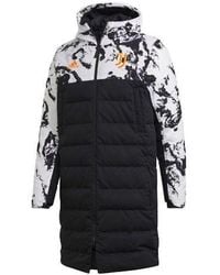 adidas - Juve Ssp Dwcoat Juventus Colorblock Soccer/Football Mid-Length Sports Hooded Down Jacket - Lyst