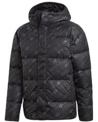 adidas - Originals H Jacket Down Reflective Printing Protection Against Cold Stay Warm Hooded Down Jacket - Lyst