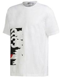 adidas - Y-3 Printing Casual Round Neck Short Sleeve T-shirt - Lyst
